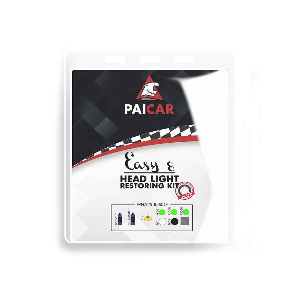 Kit lucidatura fari professionale easy8 paicar - paicristal