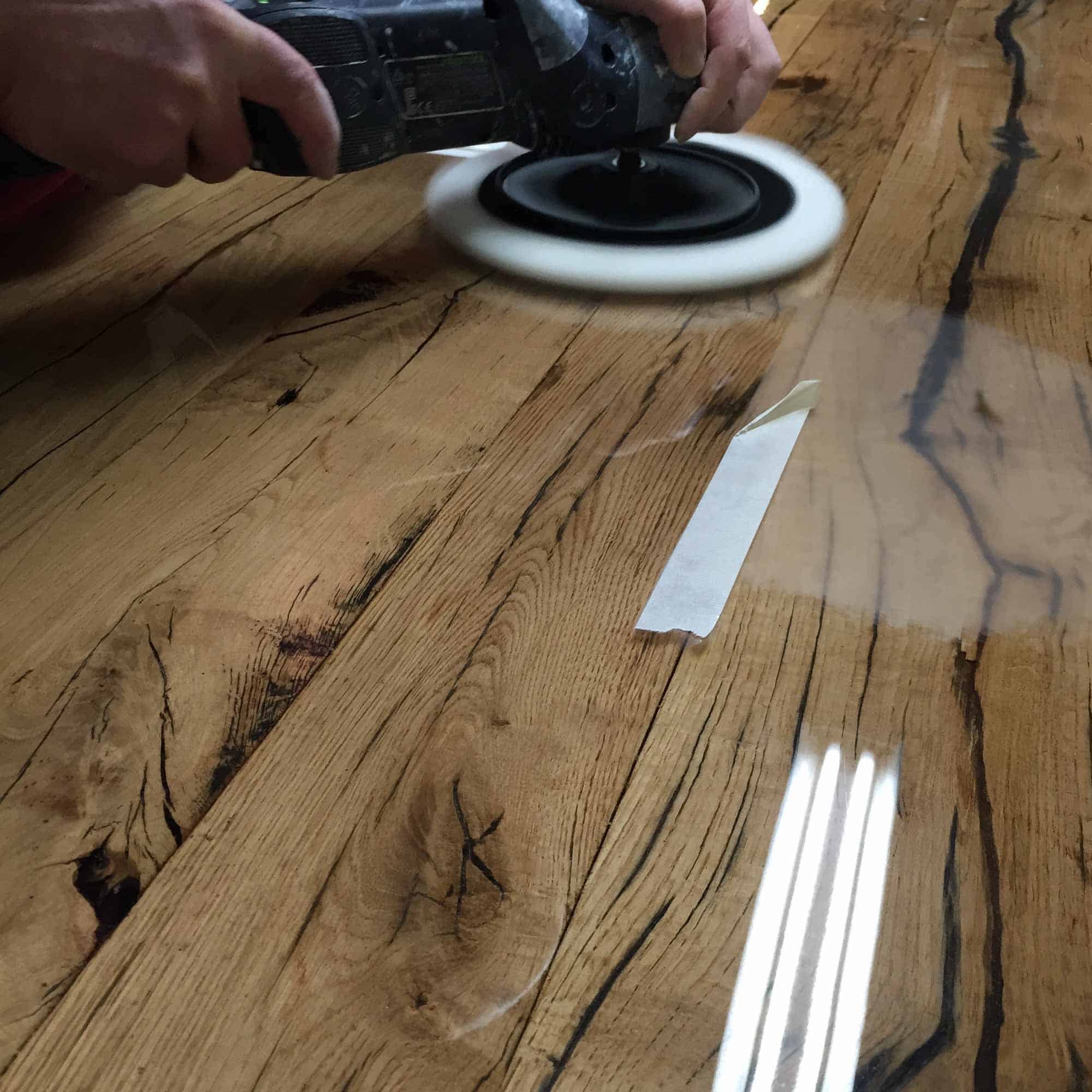 How to polish epoxy resin PAI Cristal