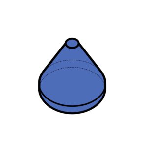 Plastic abrasive chips - CONE Blue