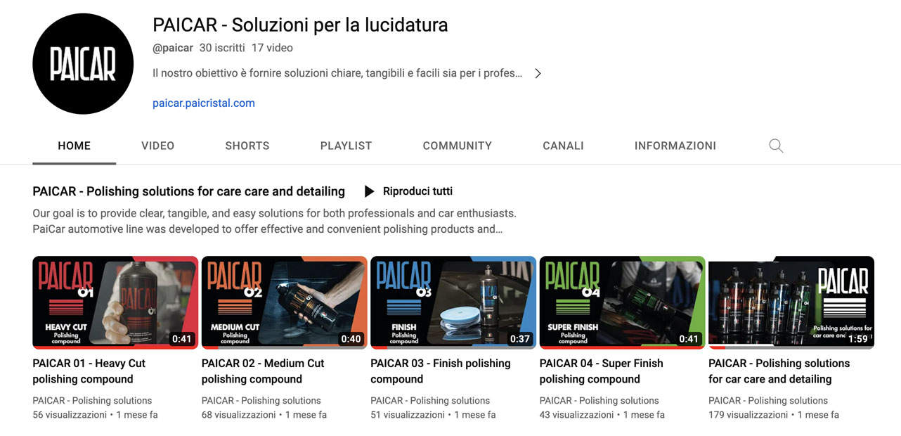 canale Youtube PaiCar