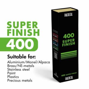 SUPER FINISH 400 Pasta abrasiva solida per lucidatura manuale è la Pasta in pani per la Levigatura manuale di materiali plastici, metalli e gioielli.