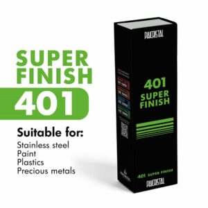 SUPER FINISH 401 Pasta abrasiva solida per lucidatura manuale - Extra Brillantatura. La pasta abrasiva solida per la lucidatura manuale SUPER FINISH 401 è la Pasta in pani per la Brillantatura manuale di materiali plastici, metalli e gioielli.