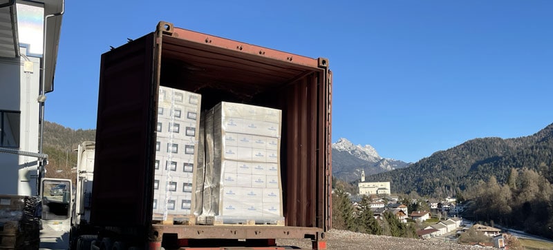 The goods ready for the shipment